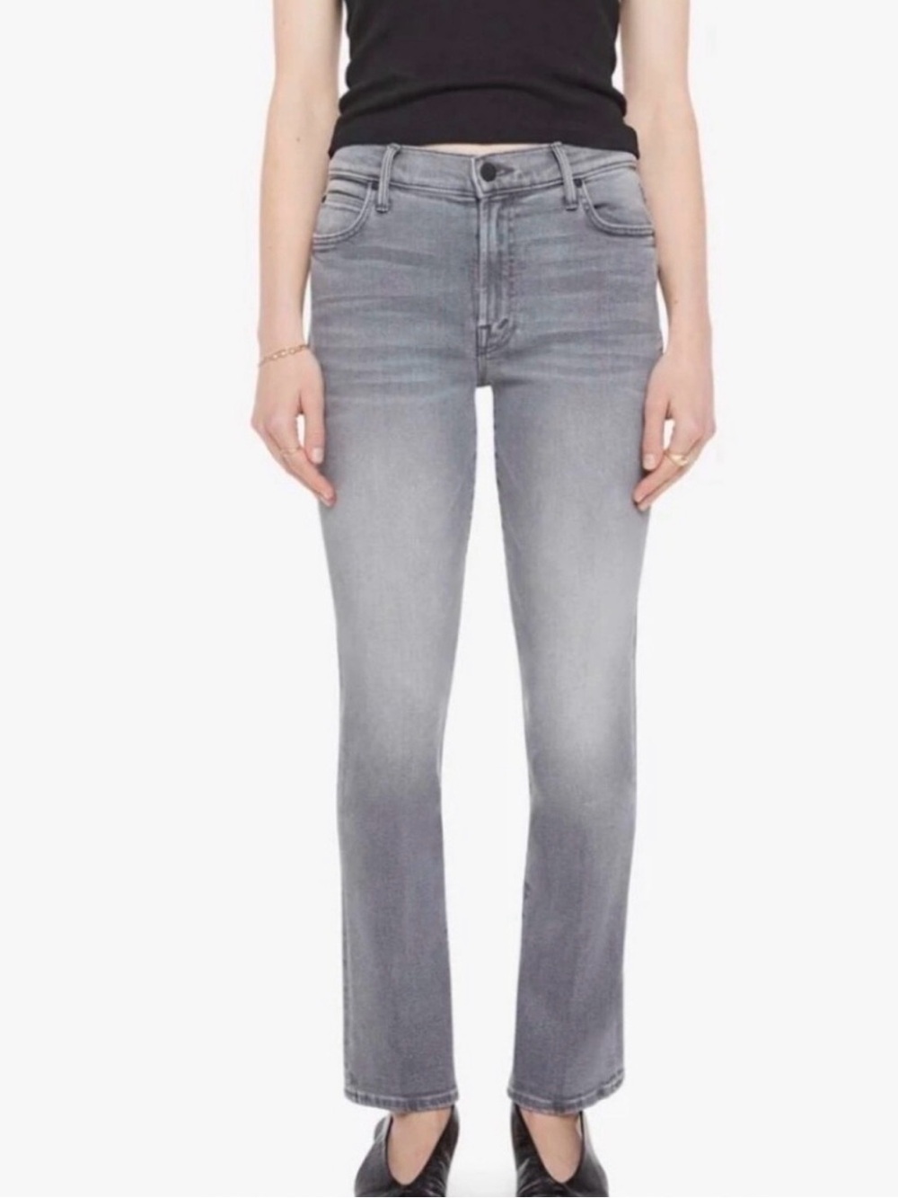 MOTHER The Rascal Hover Straight Leg Jeans Escape Goat Grey 23